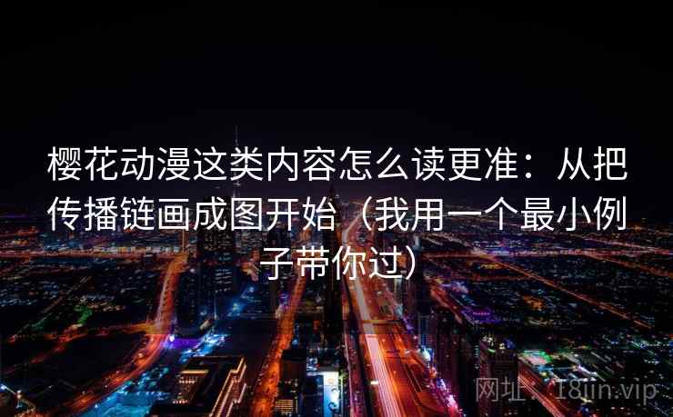 樱花动漫这类内容怎么读更准:从把传播链画成图开始(我用一个最小例子带你过)